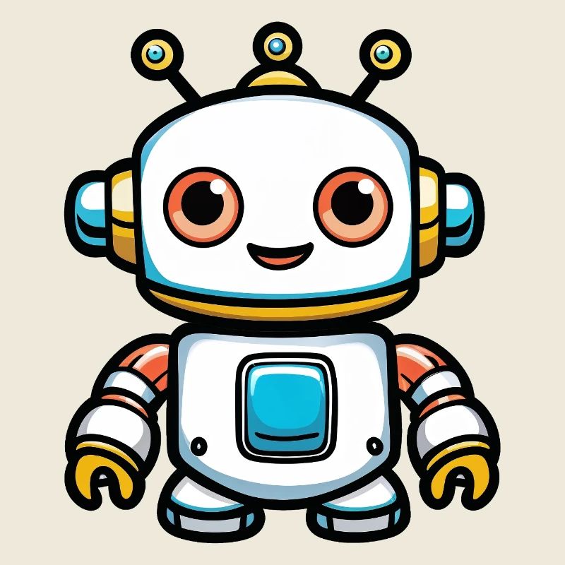 Kleiner Roboheld Cartoon