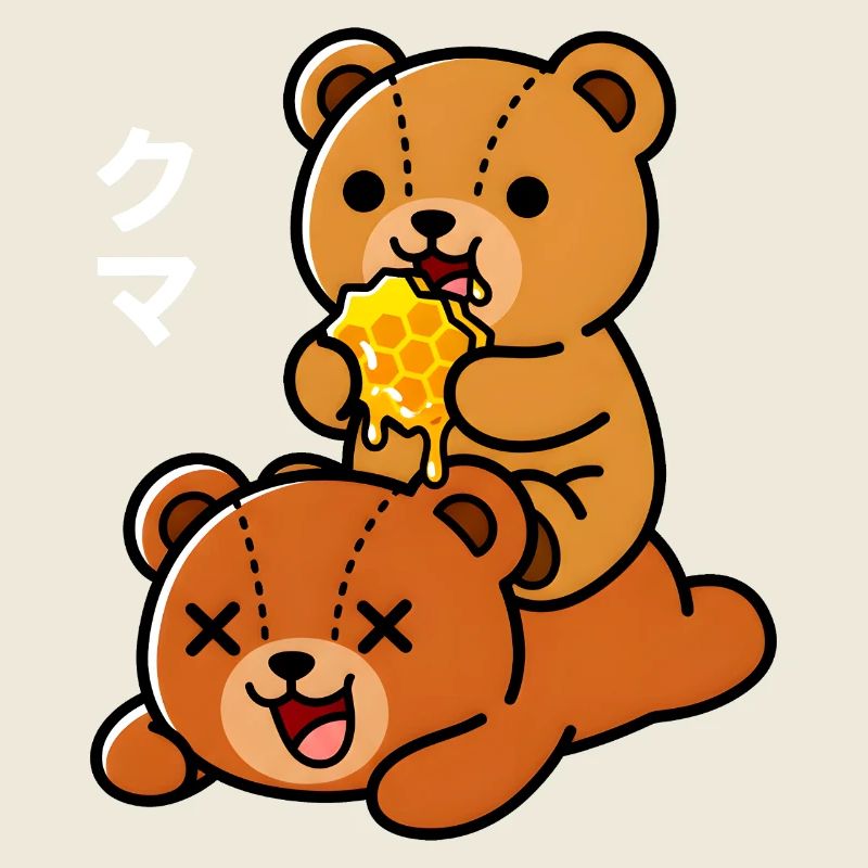 Sweet Honey Bears Cute Cartoon Design