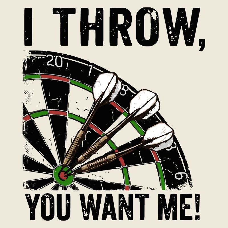 Sweat à capuche et t-shirt Darts Fun « Je lance, tu me veux »