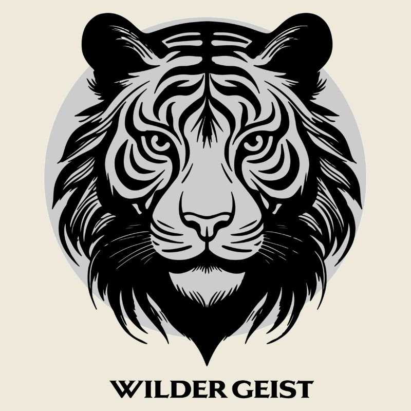 Visage de tigre dans un design circulaire