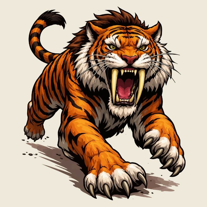 Attaque du tigre comique