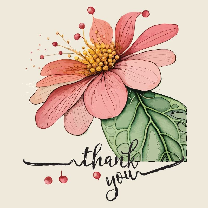 Zarte Blume Danke