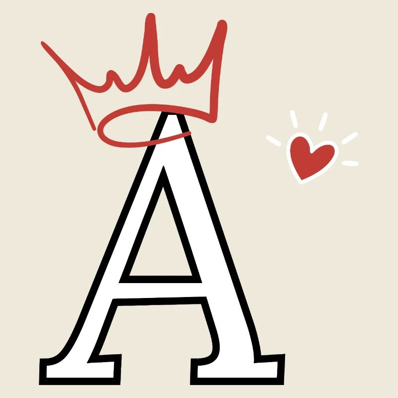 Heart Crown Letter