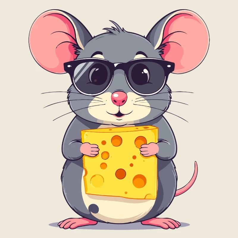 Cool Cheese Mouse with Sunglasses