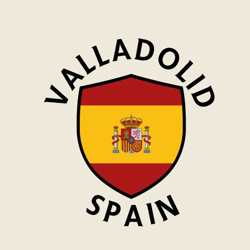 Valladolid Spain Shield Flag