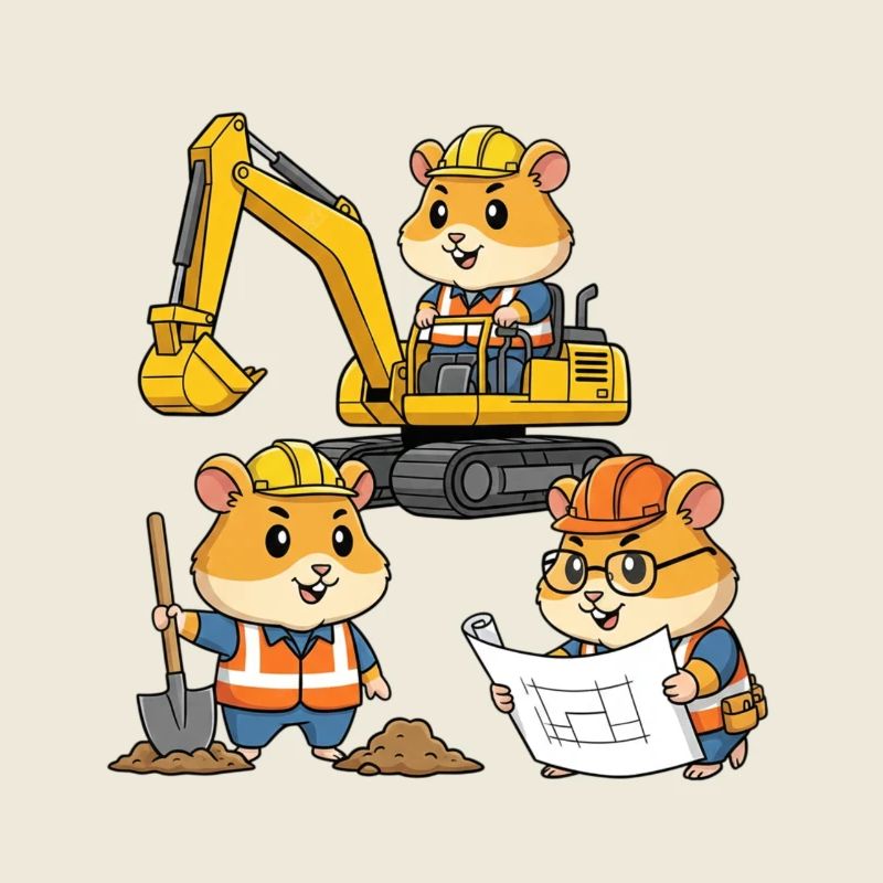 Ouvrier du bâtiment hamster