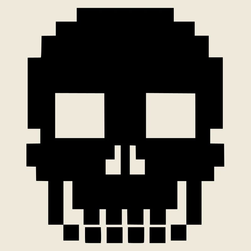 Fin de jeu rétro de Pixel Totenkopf Skull