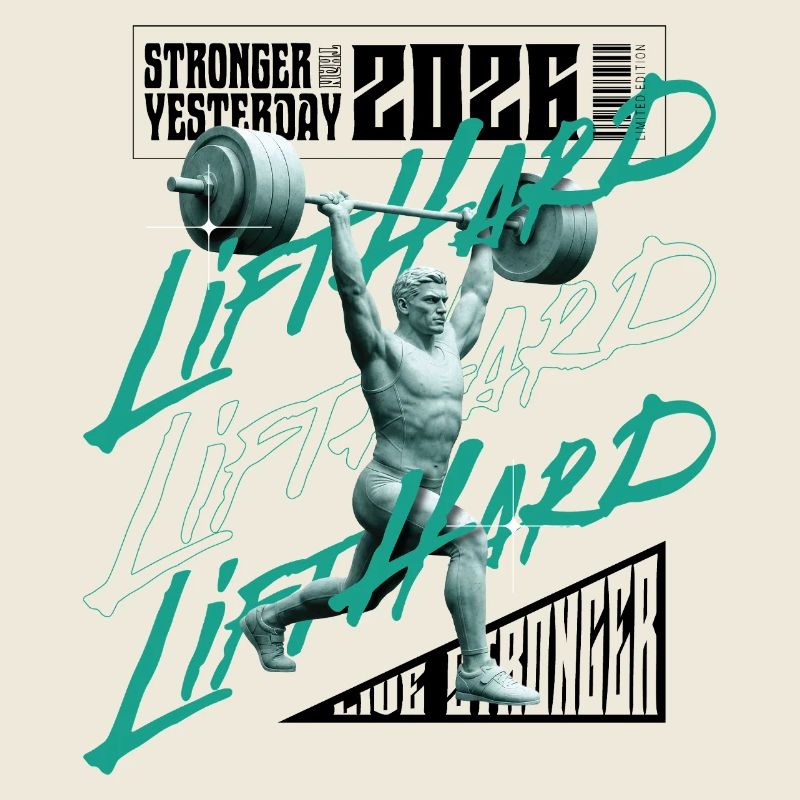 Gewichtheber-Mann, lila-rosa dunkle Version