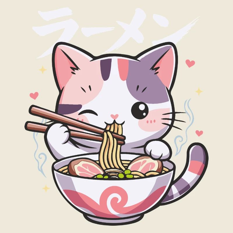Ramen Chat Kawaii mignon