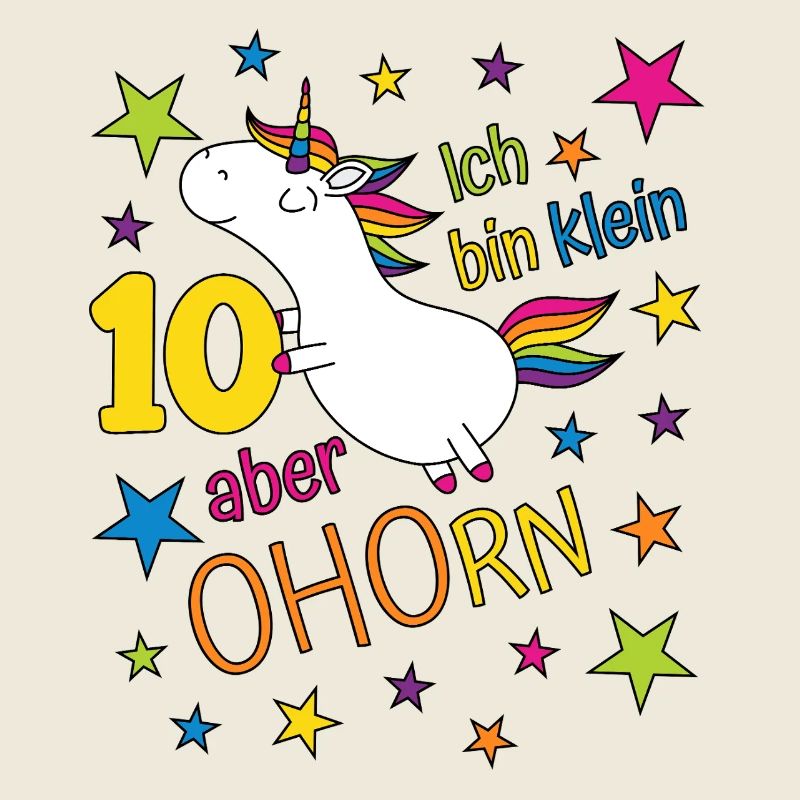 10 Jahre Mädchen Einhorn Ich bin klein aber ohorn