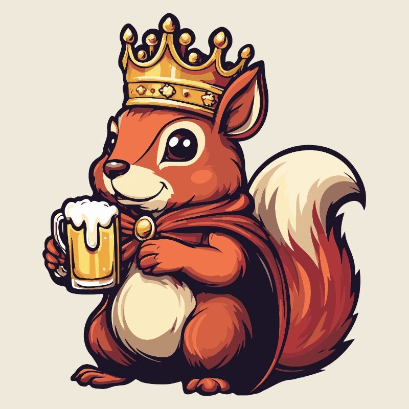 Eichhörnchen Bier König