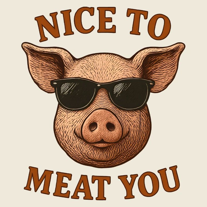 Cochon avec des lunettes de soleil Sympa de te dévorer