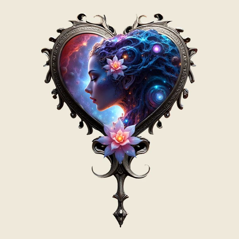 Stellar Heart with Lotus Flower