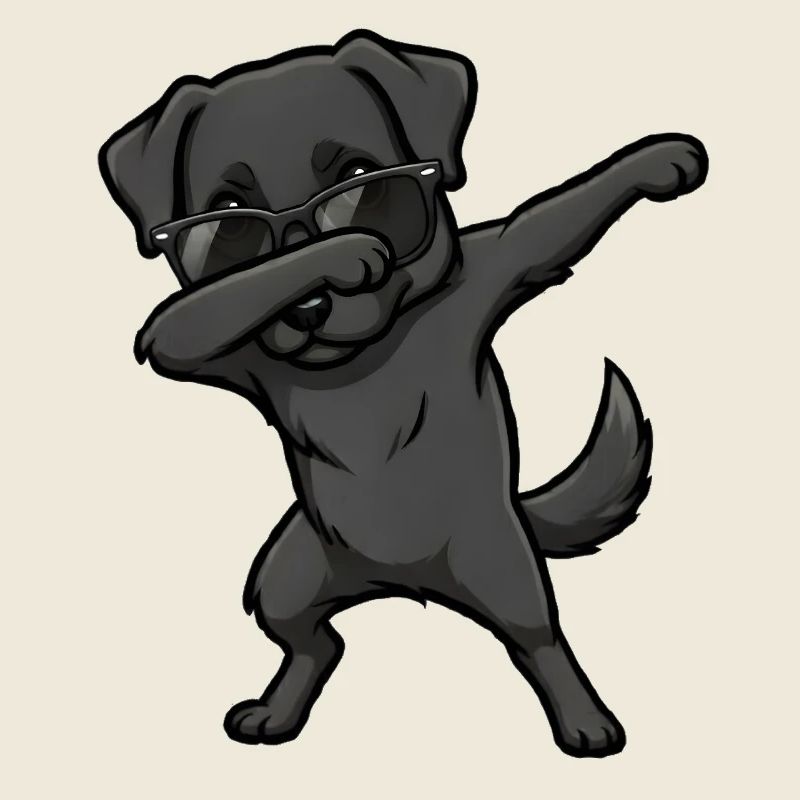 Dabbing Labrador Retriever