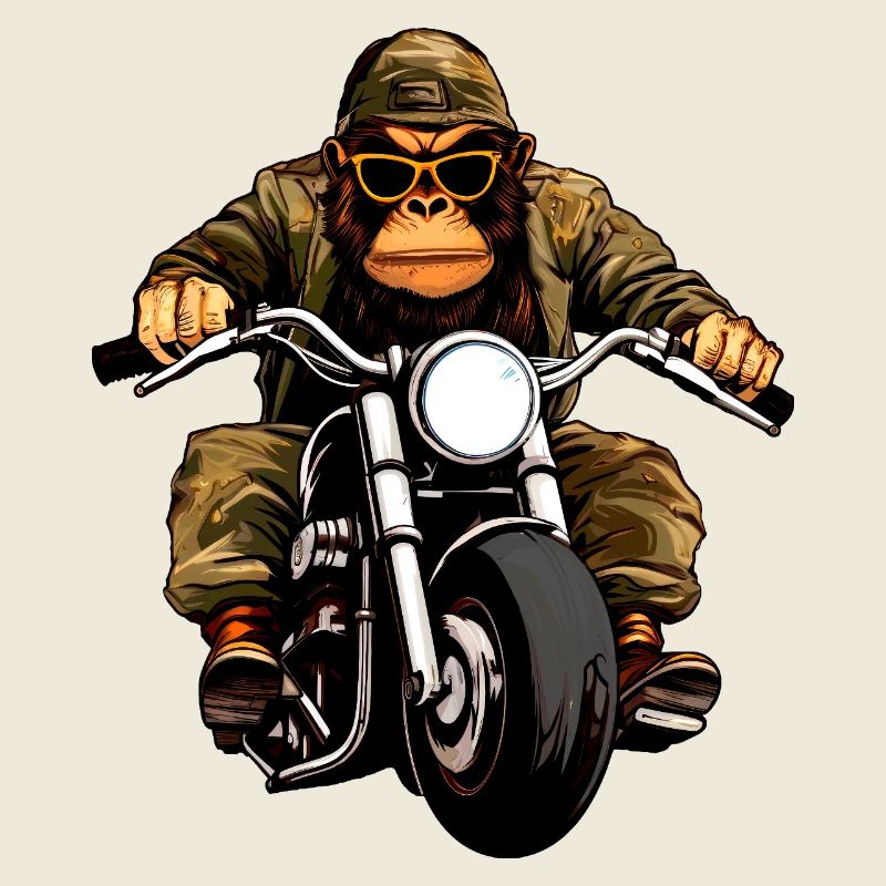 Motorrad Affen