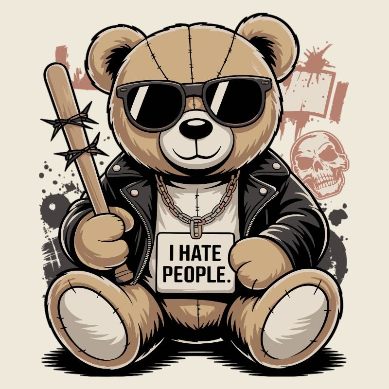 Bad Teddy – I Hate People Bär Design