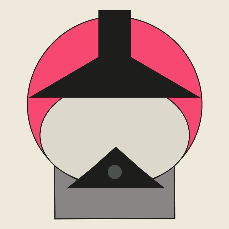 Minimalistischer Feuerwehr-Helm in pink
