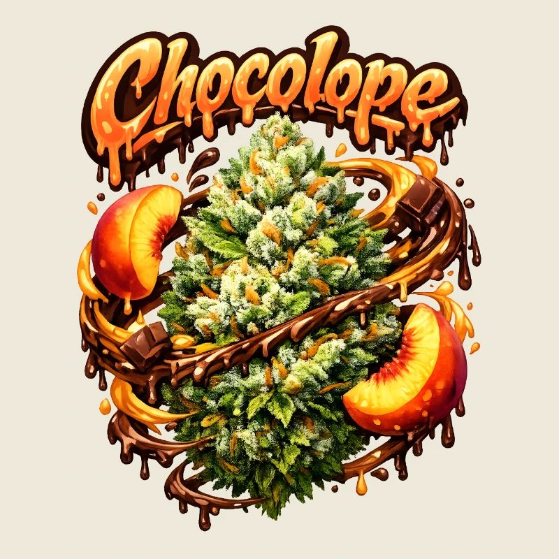 Chocolope Peach Graffiti-Kunstdruck