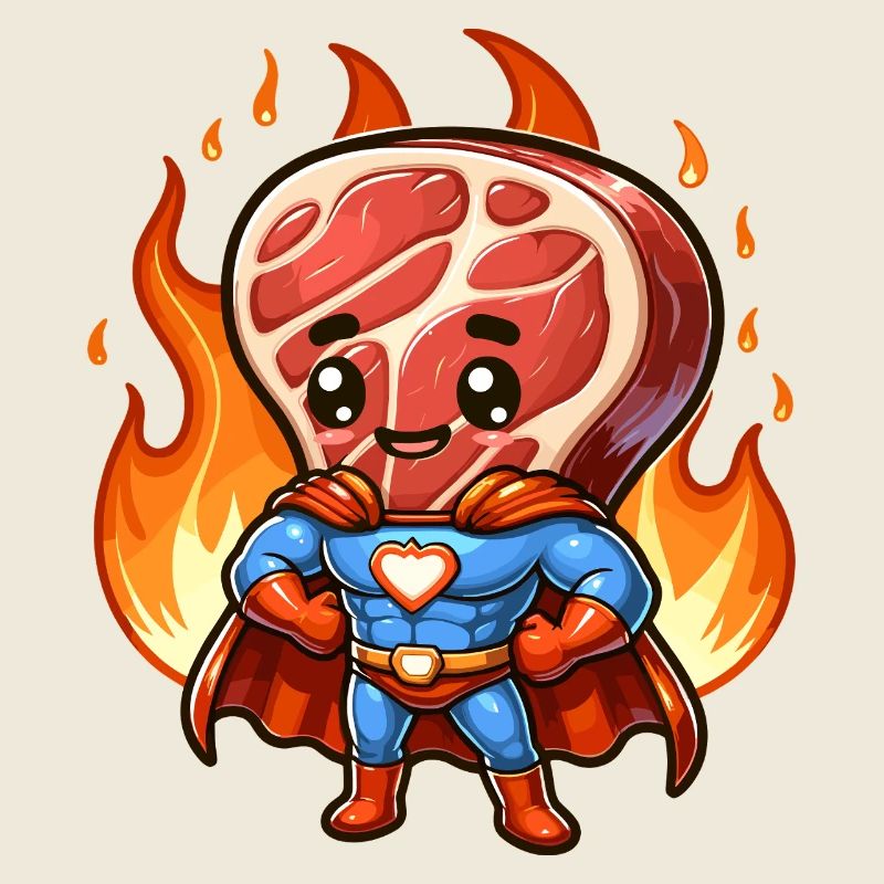 Cool Grill Superhero Steak Griller BBQ Hero