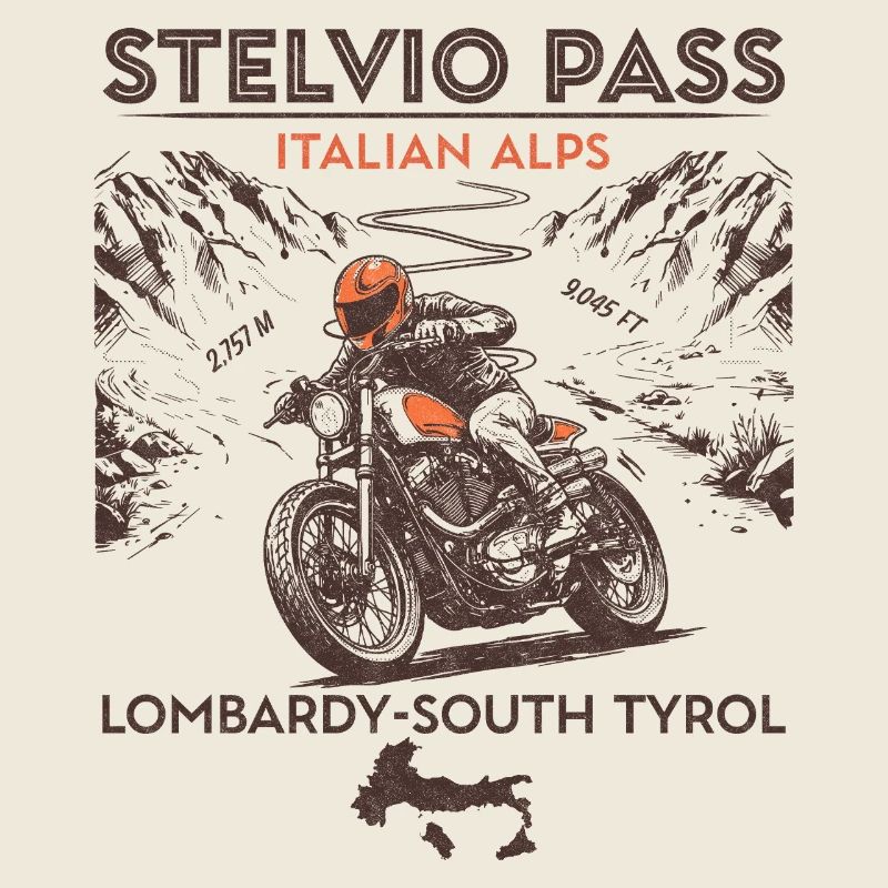 Stelvio-Pass Italien – Oldtimer-Motorrad-Alpenstraße