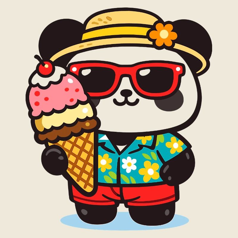 Panda Surf avec Glace