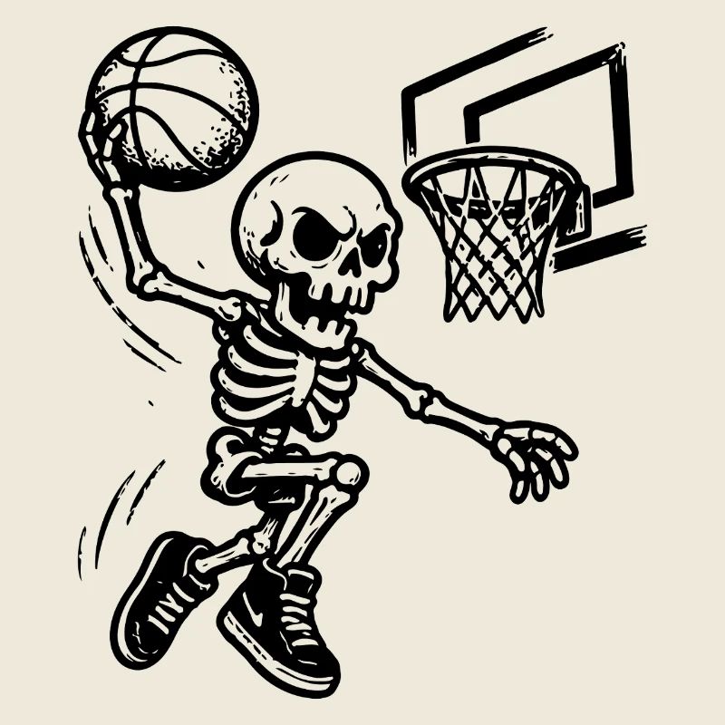 Dunking squelette de basket-ball
