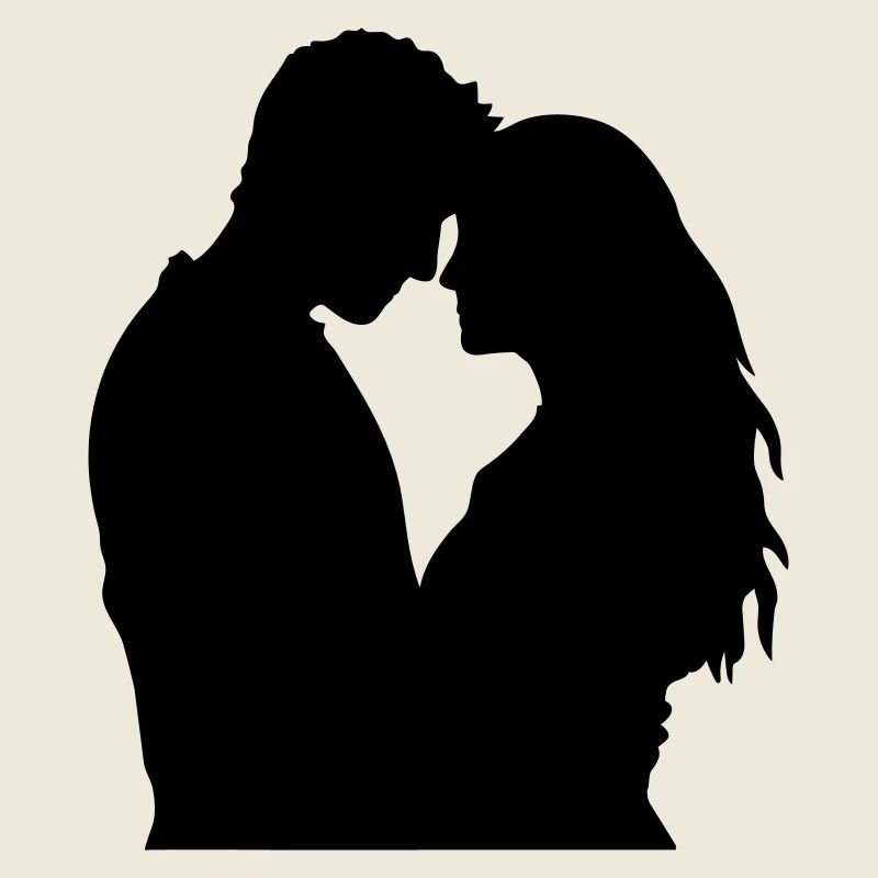 Couple Silhouette Amour Romance Petit ami de la Saint-Valentin