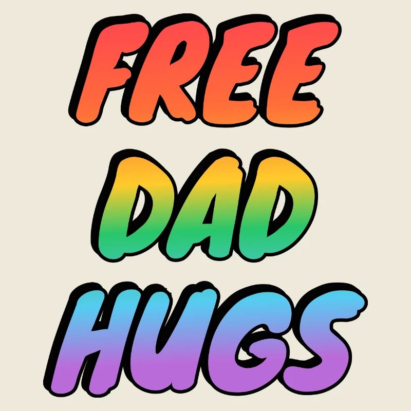 Kostenloser Papa Umarmt Regenbogen