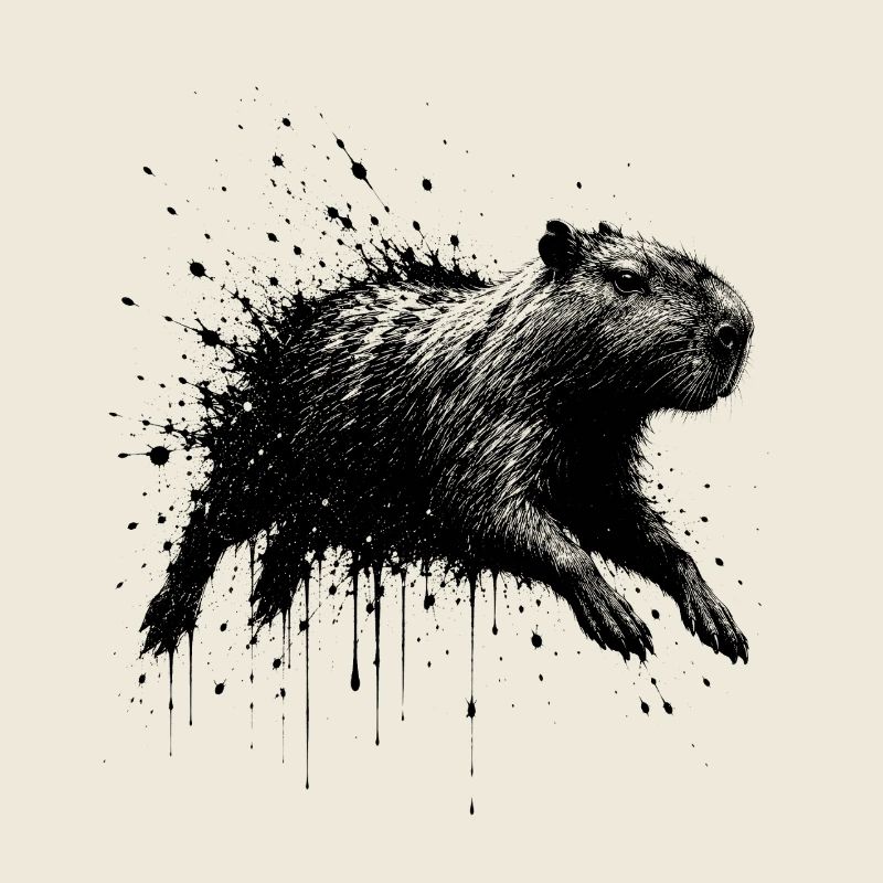Illustration de projections de capybara