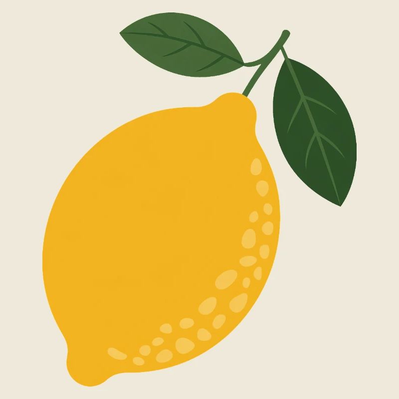 Lemon Leaf Citrus Illustration