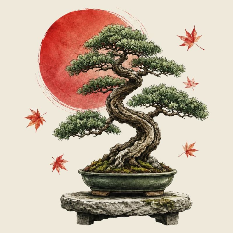 Bonsai Red Sun