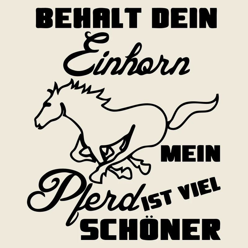 Pferd vs Einhorn Geschenk Tier lustig Spruch
