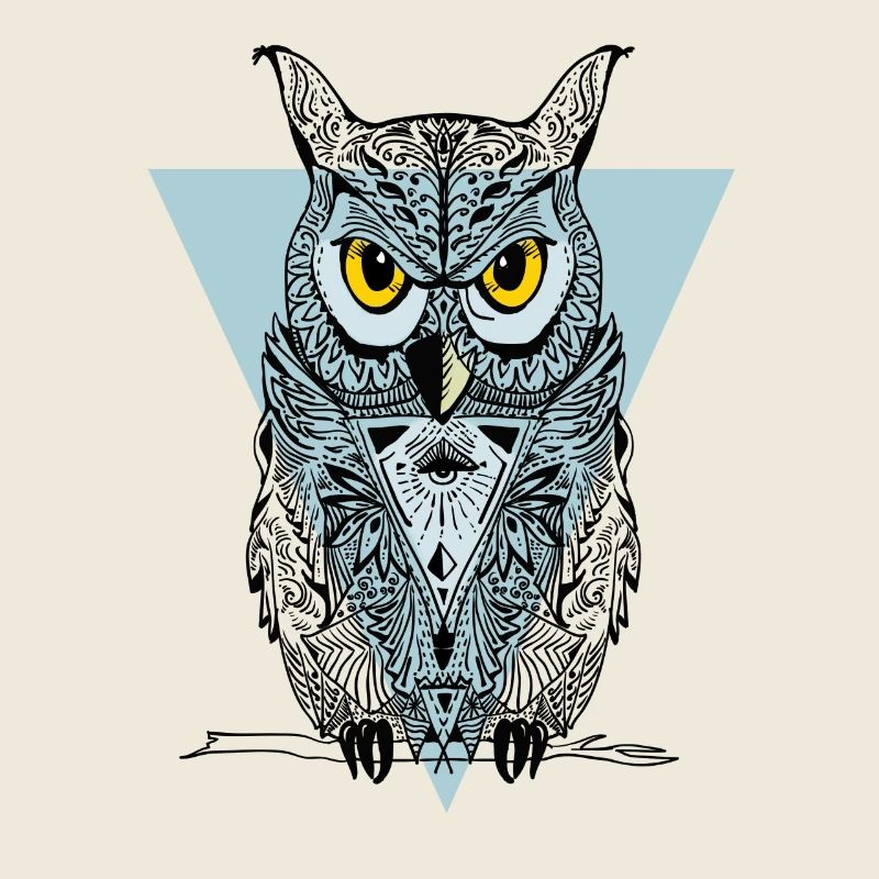 owl triangle illuminati bird eyes gothic fantasy
