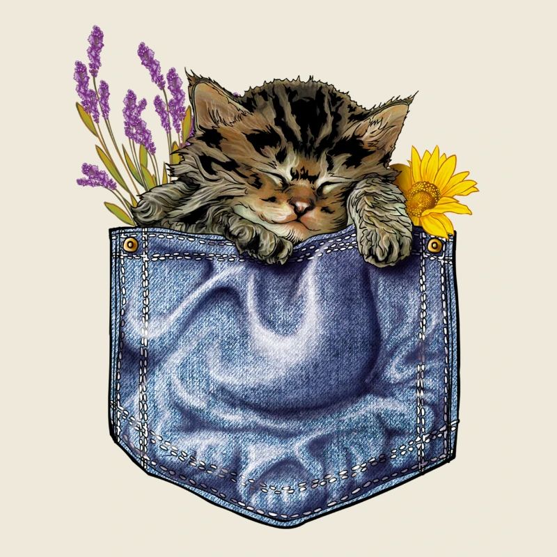 Kätzchen in der Tasche