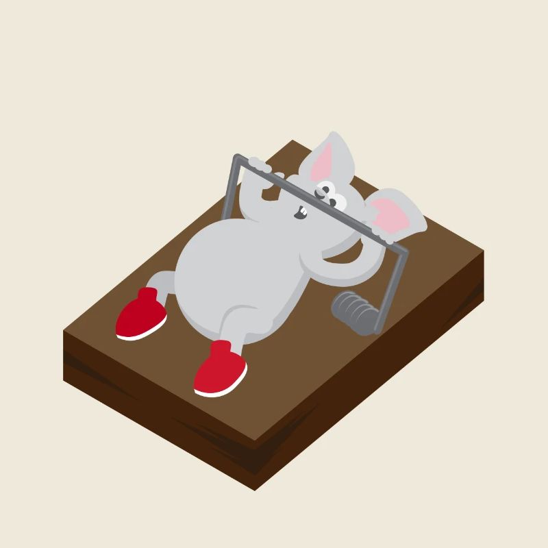 La formation de souricière de souris d'enfant de souris de motif d'enfant