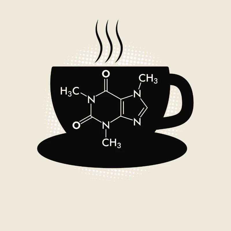 Café Caffeine Molecule