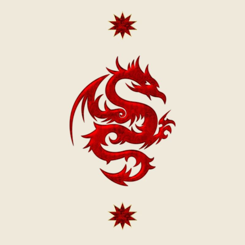 Dragon chinois rouge impressionnant