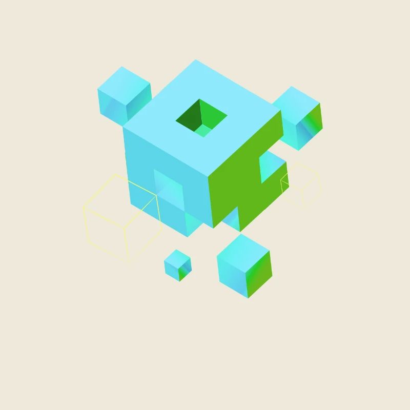 würfel pixel 3d nerd game mind craft Rubix Zauber 