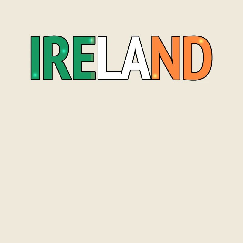 Typographie en blocs de couleur irlandaise