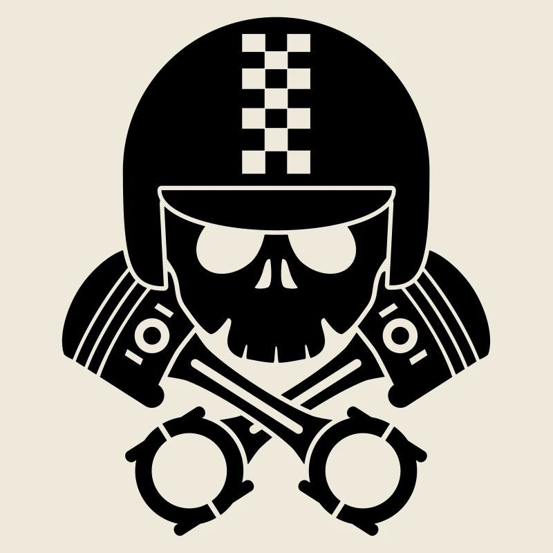 schädel helm kolben