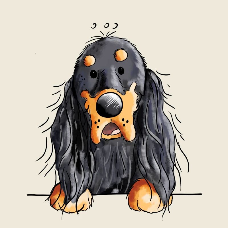 Cute Gordon Setter - Dog - Dogs - Gift
