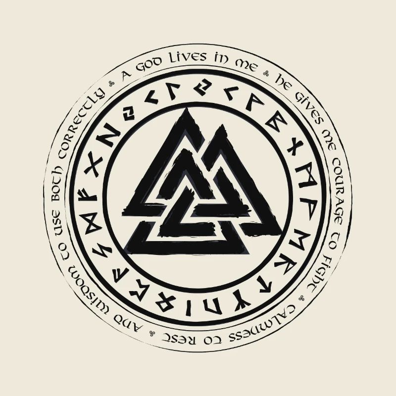 Valknut Wikinger Kelten Germanen Knoten Runen