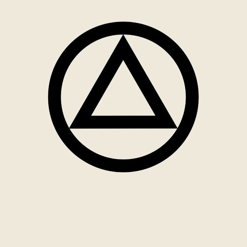 Anonymous alcoholic symbol logo AA NA anti alcohol