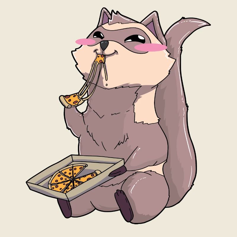Frettchen Pizza Kawaii