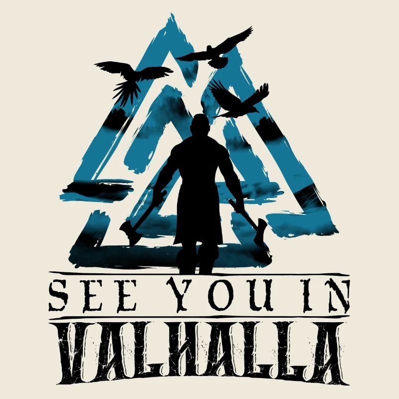 See You In Valhalla Viking Valknut Ravens