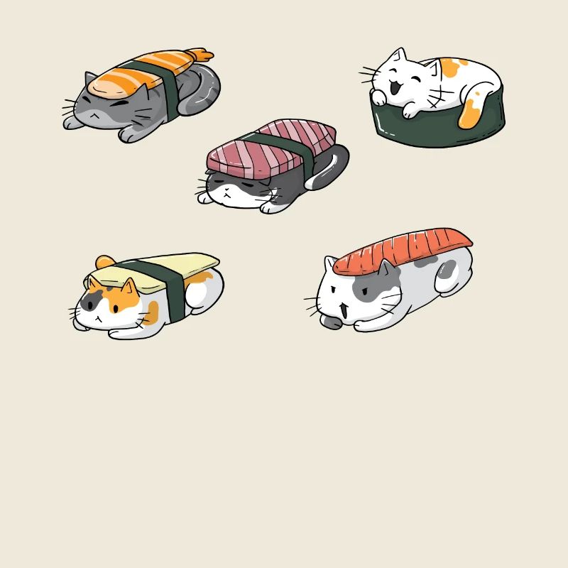 Sushi chats anime kawaii