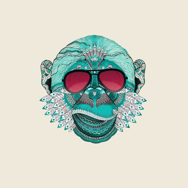 monkey mandala tattoo india dj rap cool music label