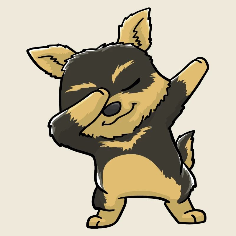 Yorkshire Terrier Chien Dabbing Kawaii