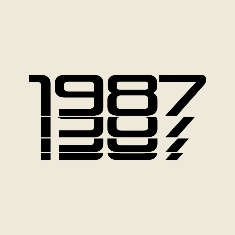 1987 Birthday Glitch Style