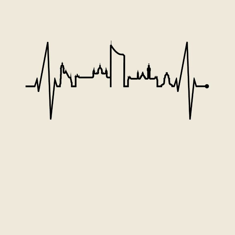Leipzig Skyline Heartbeat Leipzig Heart Leibzsch